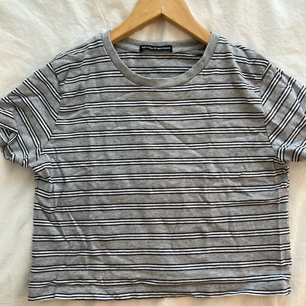 Vintage Brandy Melville Striped Crop Top